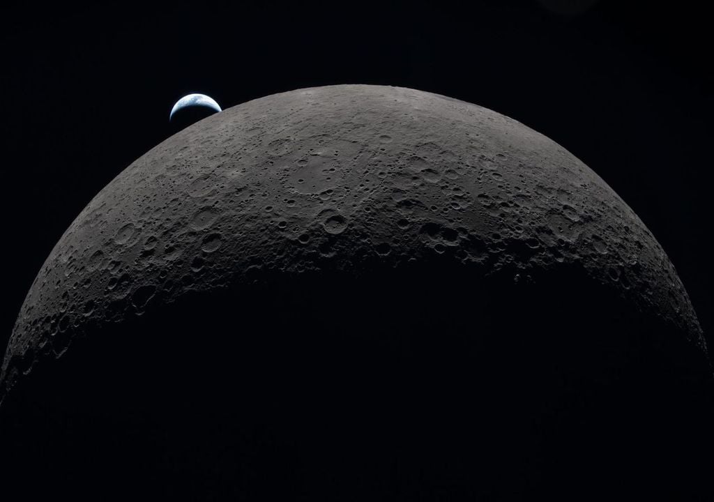 Foto capturada por la tripulación de Artemis II durante su viaje alrededor del lado oculto de la Luna. Crédito: NASA