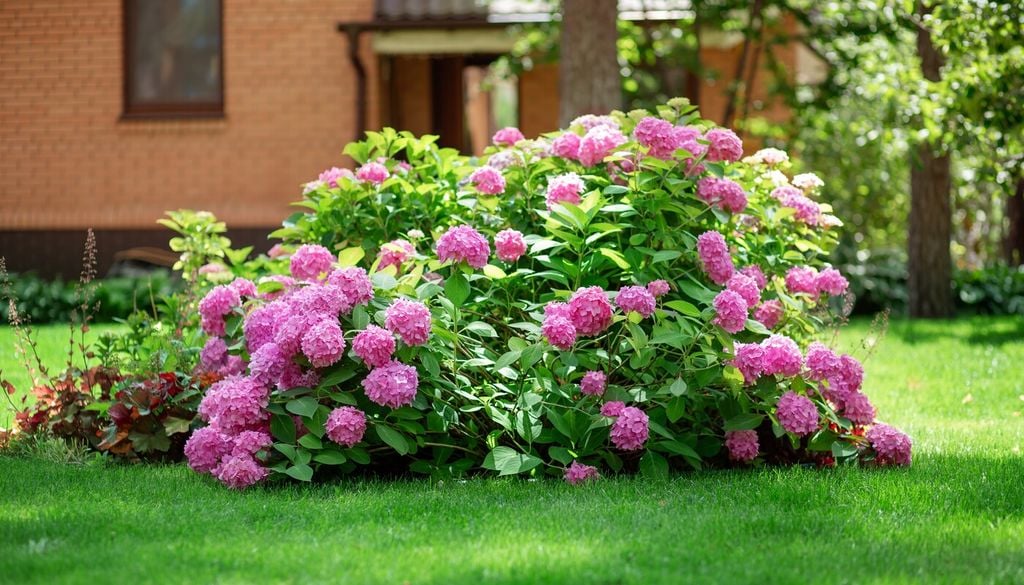 Ortensia a fiore rosa