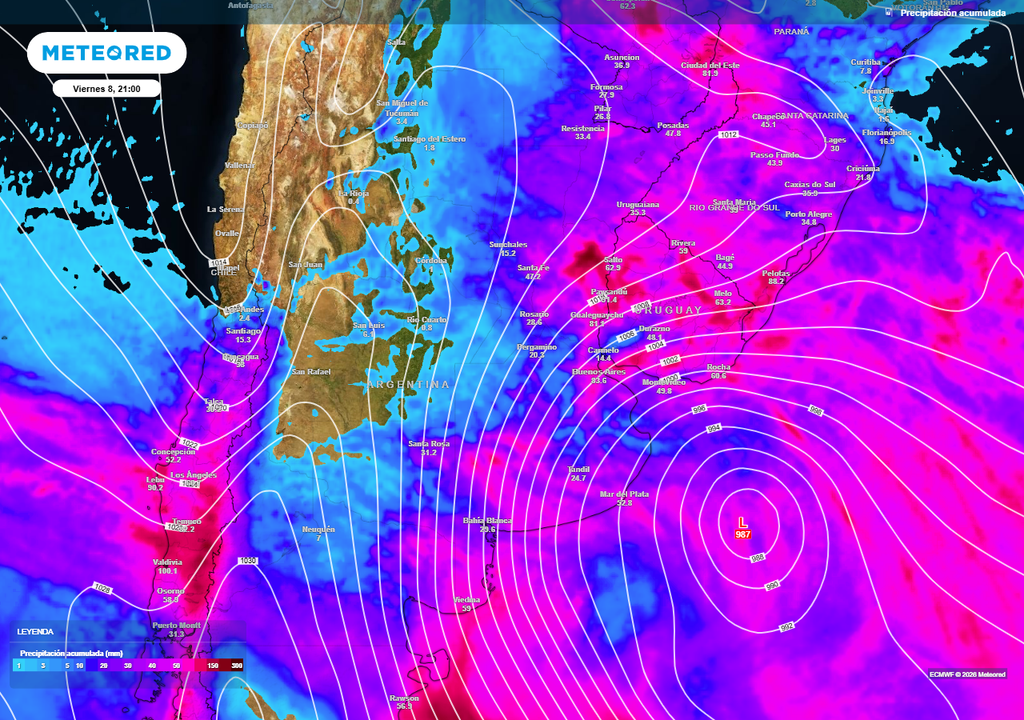Se espera una semana con precipitaciones abundantes sobre el este y noreste del país.