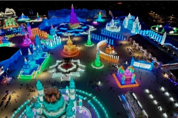 La Ciudad De Hielo De Harbin, China La Ciudad De Hielo De Harbin, China