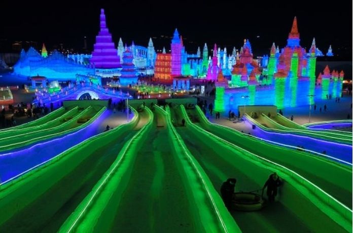 La Ciudad De Hielo De Harbin, China La Ciudad De Hielo De Harbin, China