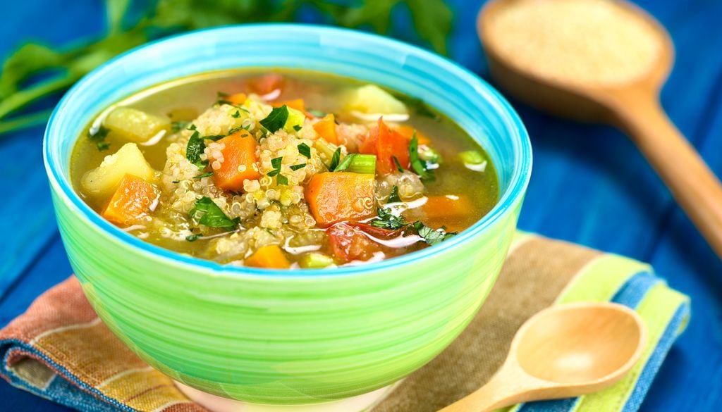 La sopa de quinua es todo un clásico de la cocina altiplánica.
