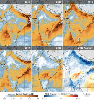 La contaminación en la India cae a niveles de hace 20 años