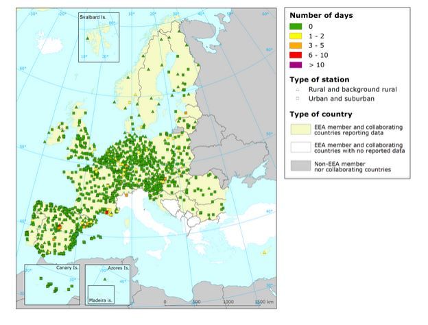La Contaminación Por Ozono En Europa: Menos Días De Alerta, Pero Aún Altas Concentraciones