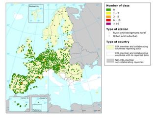 La contaminación por ozono en Europa: menos días de alerta, pero aún altas concentraciones