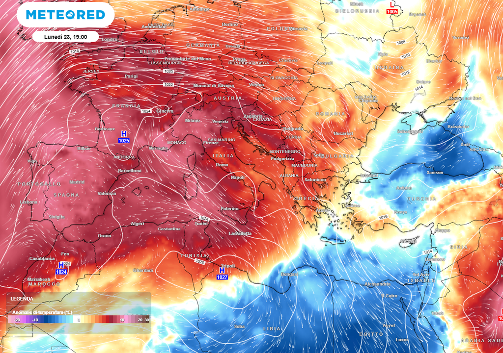 Ma a beneficiarne maggiormente saranno proprio le regioni del Centro-Sud, dove l’irrompere dell’aria molto mite, che sale dal vicino Atlantico, garantirà bel tempo, con cieli sereni o poco nuvolosi. Temperature fino a +18°C +20°C sono attese in Sicilia e Calabria.