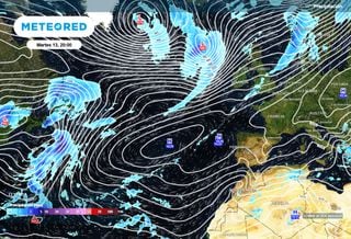 La corriente en chorro puede dar un giro a partir del 14 de octubre: un potente anticicl&oacute;n podr&iacute;a afectar a Espa&ntilde;a
