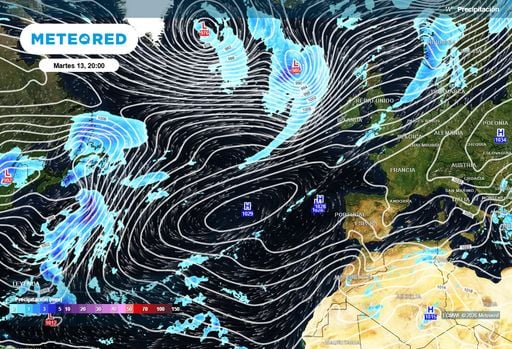 La corriente en chorro puede dar un giro a partir del 14 de octubre: un potente anticicl&oacute;n podr&iacute;a afectar a Espa&ntilde;a