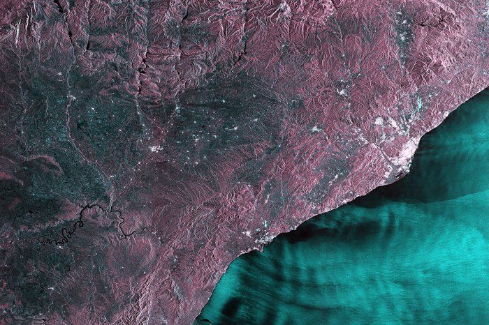 La Costa Catalana Vista Por El Radar De Sentinel 1A
