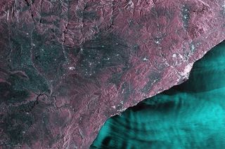La costa catalana vista por el radar de Sentinel 1A