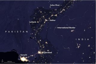 La cuenca del Indo en la noche