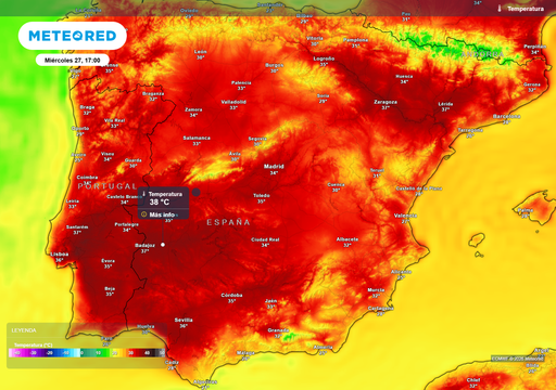 La 'c&uacute;pula de calor' que afecta a Espa&ntilde;a alcanzar&aacute; su pico entre los d&iacute;as 25 y 27