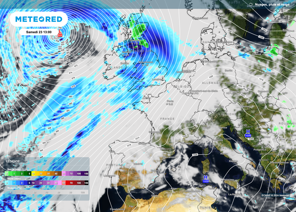 Courte accalmie sur la France ce samedi : arrivée d'une perturbation par les côtes bretonnes.