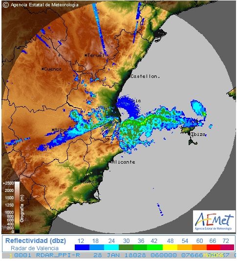 La Dana Y Primeras Precipitaciones Significativas A 28 De Enero De 2018