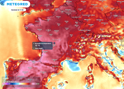 La dorsale africaine approche : entre jeudi et vendredi, des dizaines de villes atteindront les 25&deg;C