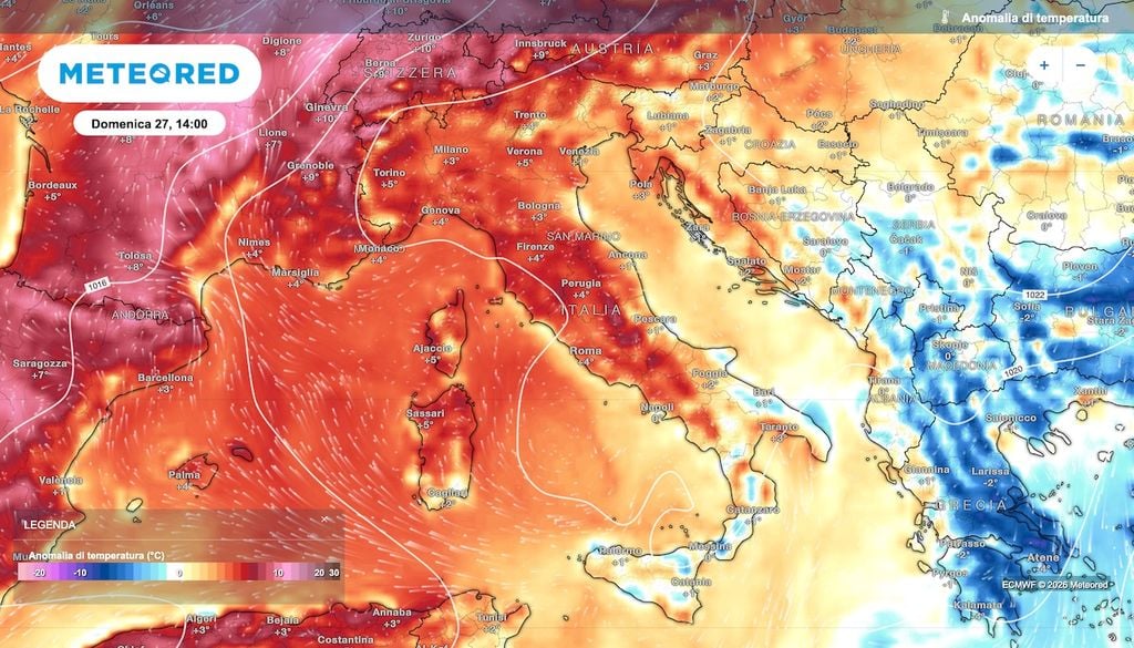 dopo un paio di giorni freschi con temperature sotto media, nel fine settimana torna addirittura mite o perfino caldo al nord e al centro.