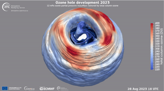 The eruption of the Hunga Tonga volcano may affect the Antarctic ozone hole