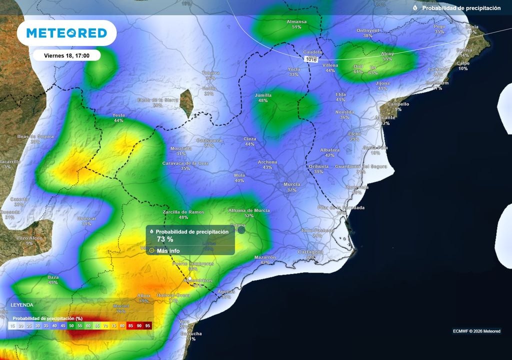 Las precipitaciones continuarán mañana viernes pero con un carácter más débil que las de hoy jueves.