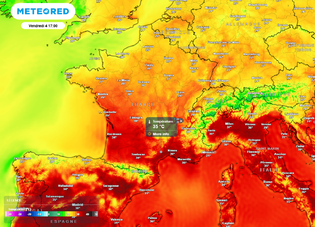 Despite the drop in mercury, the heat will sometimes be strong in the south Friday afternoon. falling temperatures thunderstorms come, what