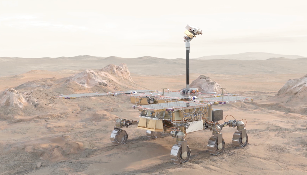 En 2028 la ESA lanzará ExoMars Rosalind Franklin, su misión de exploración más ambiciosa para buscar signos de vida, tanto pasados como presentes, en Marte. ESA/Mlabspace