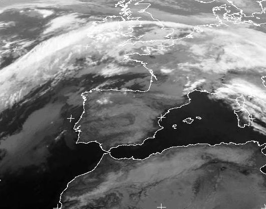 La Foto Del Mes: Nieblas Del Día 20 De Marzo Del 2002 Imagen IR del Meteosat de las 06 UTC del día 20. Nieblas imperceptibles en la meseta norte y sur. Nubes muy frías (altas) sobrevolando la parte NW de Castilla y León.
