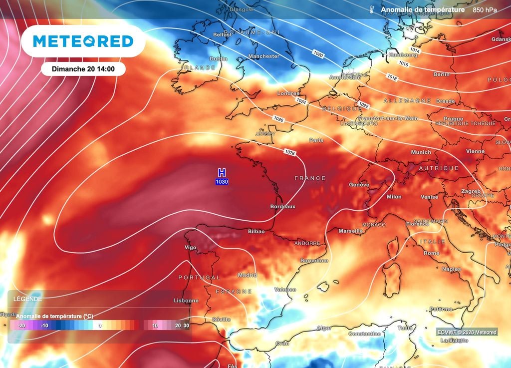 L'anticyclone s'étendra au dessus de la France ce week-end, réchauffant la masse d'air L'anticyclone s'étendra au dessus de la France ce week-end, réchauffant la masse d'air