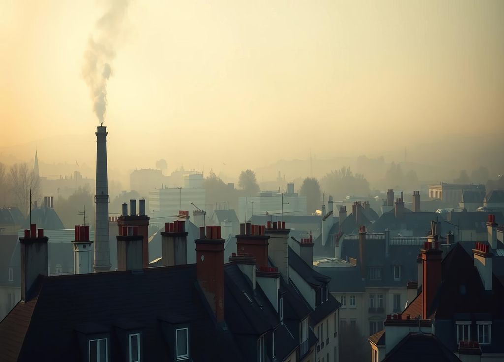 La pollution urbaine parisienne, un fléau quotidien qui voile le paysage.