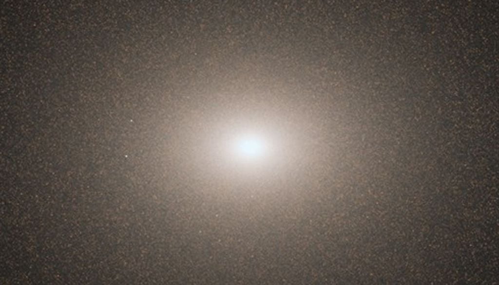 Messier 32, obtenida por el Hubble, como parte del proyecto PHAST (Panchromatic Hubble Andromeda Southern Treasury). Crédito: NASA, ESA.