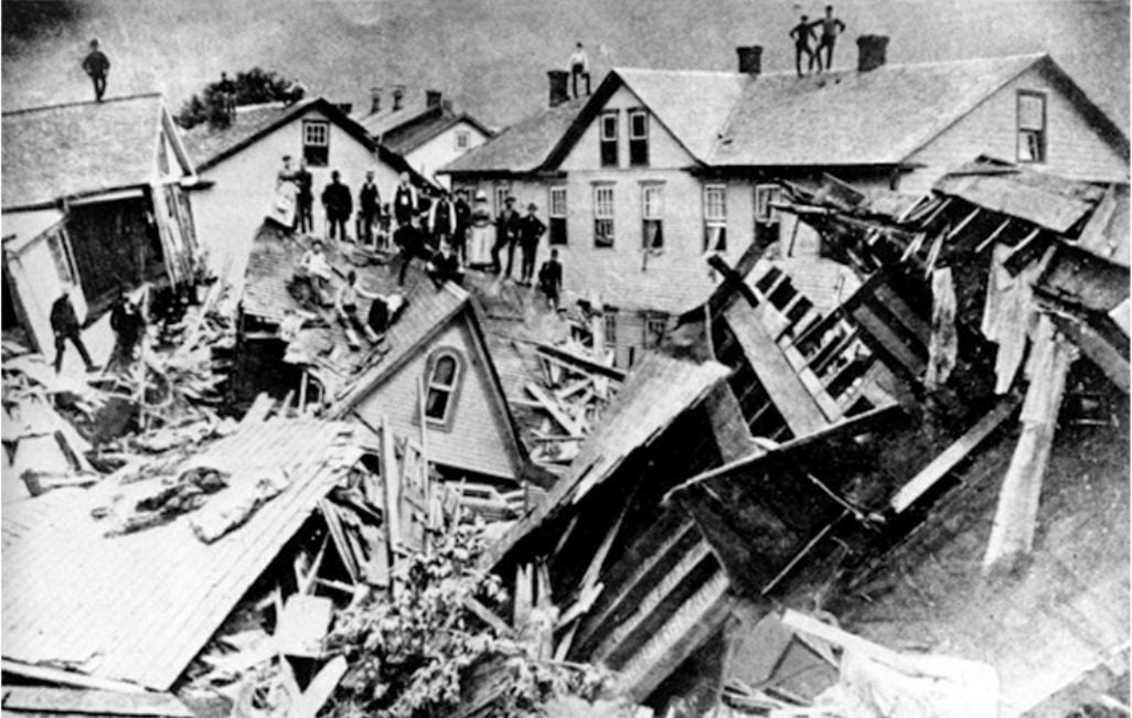 La gran inundación de Johnstown de 1889