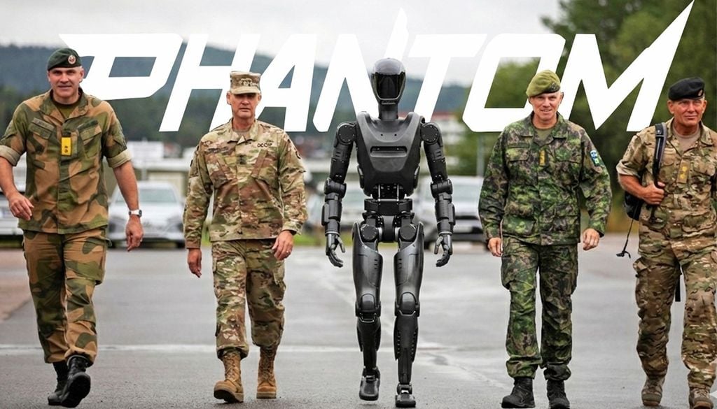 Phantom Robot En un futuro no muy lejano, escenas de tropas mixtas entre humanos y robots, probablemente deje de ser una fantasía reservada solo a la ciencia ficción