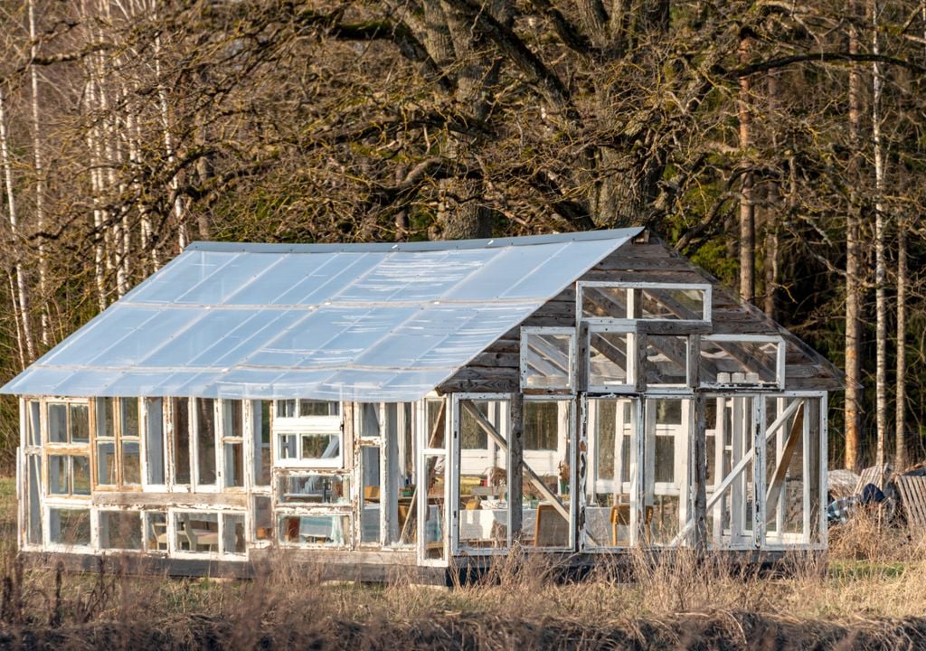 Algunos invernaderos se pueden estructurar en base a maderas y plástico