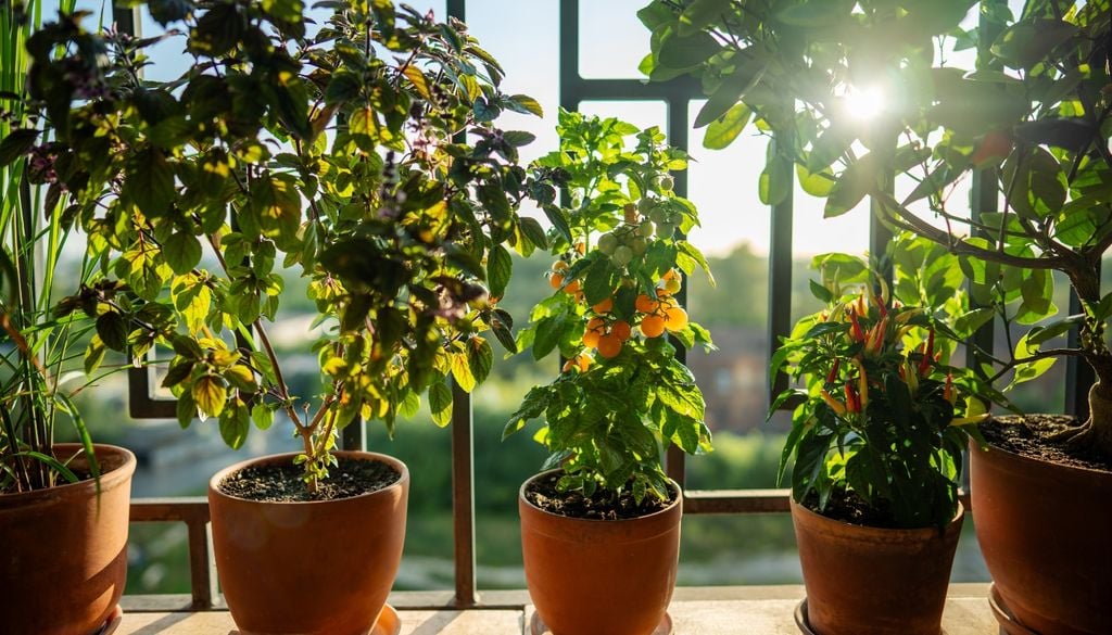 Huerta Pequeños gigantes del sabor: los tomates cherry son ideales para macetas y ofrecen producción continua durante todo el verano.