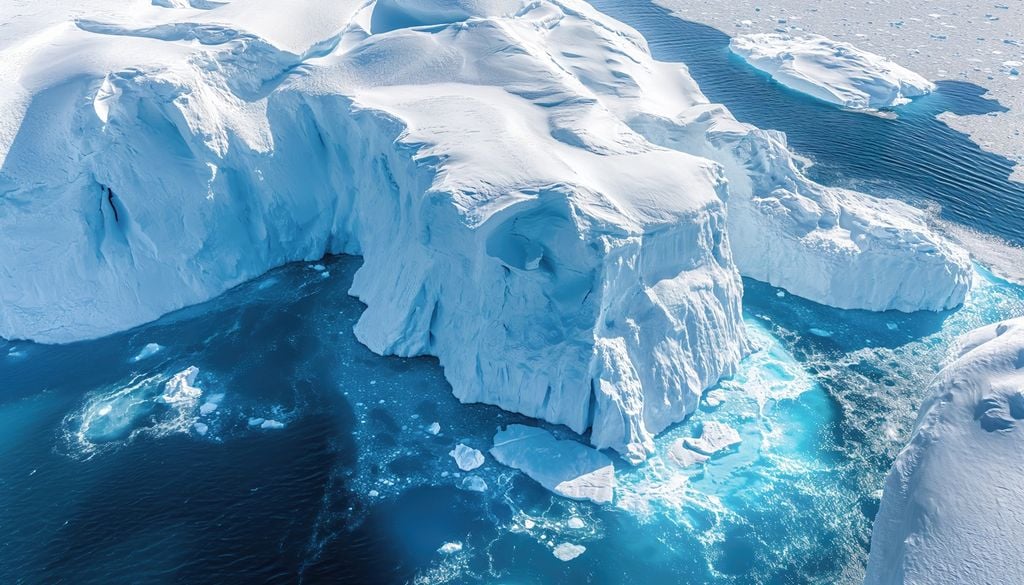 mapa de iceberg en Antártida con uso e IA La importancia de estos iceberg también radica en la fusión de icebergs que pueden liberar hierro y otros micronutrientes que favorecen la productividad marina.