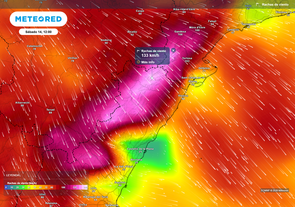 Se avecina un día muy complicado en la jornada de mañana en las provincias de Castellón y Tarragona.