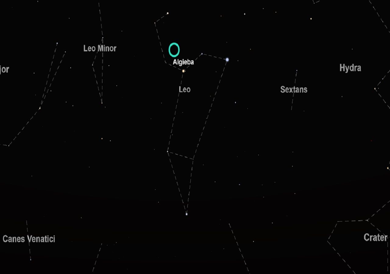 Ilustración del cielo de la noche del 17 al 18 de noviembre. Crédito: Time and Date