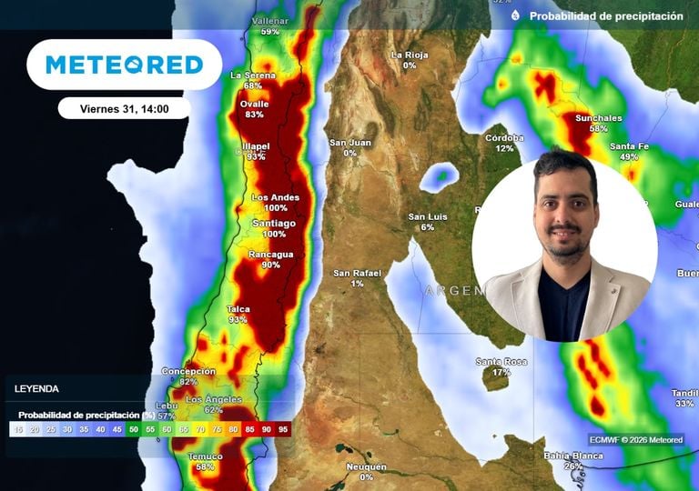 R&iacute;o atmosf&eacute;rico devolver&iacute;a las lluvias a Santiago este fin de semana: esto advierte Javier Hern&aacute;ndez