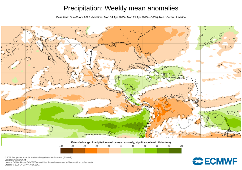 Anomalía de precipitaciones milímetros Anomalía de precipitaciones milímetros