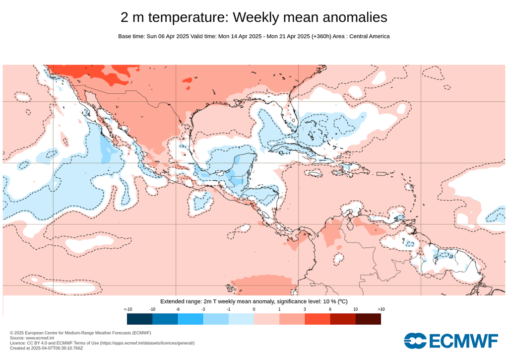 Anomalía de temperaturas en grados Celsius Anomalía de temperaturas en grados Celsius