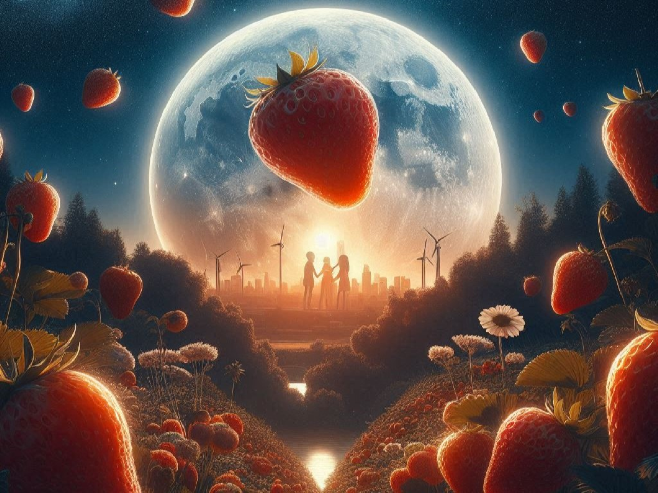 La Luna llena de junio es conocida como Luna de fresa. Crédito: Copilot