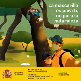 La mascarilla contamina el medio ambiente