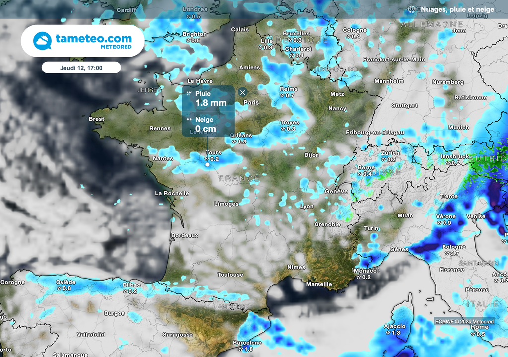 Averses beaucoup plus nombreuse cet après-midi.