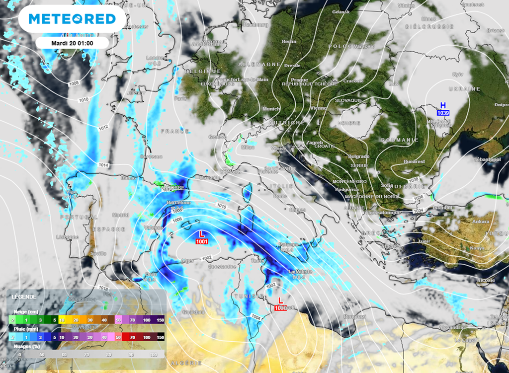 Le système dépressionnaire s'isolera en Méditerranée en début de semaine prochaine.
