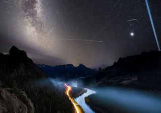 La NASA distinguió a una fotografía argentina como la “imagen astronómica del día”: un cielo nocturno sobre el río Limay
