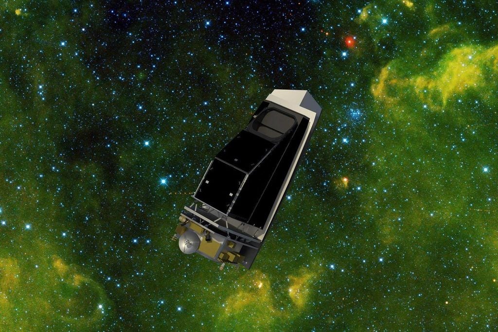 El telescopio NEO Surveyor ayudará a la defensa planetaria de NASA al detectar y caracterizar asteroides y cometas peligrosos terrestres. Crédito: NASA.