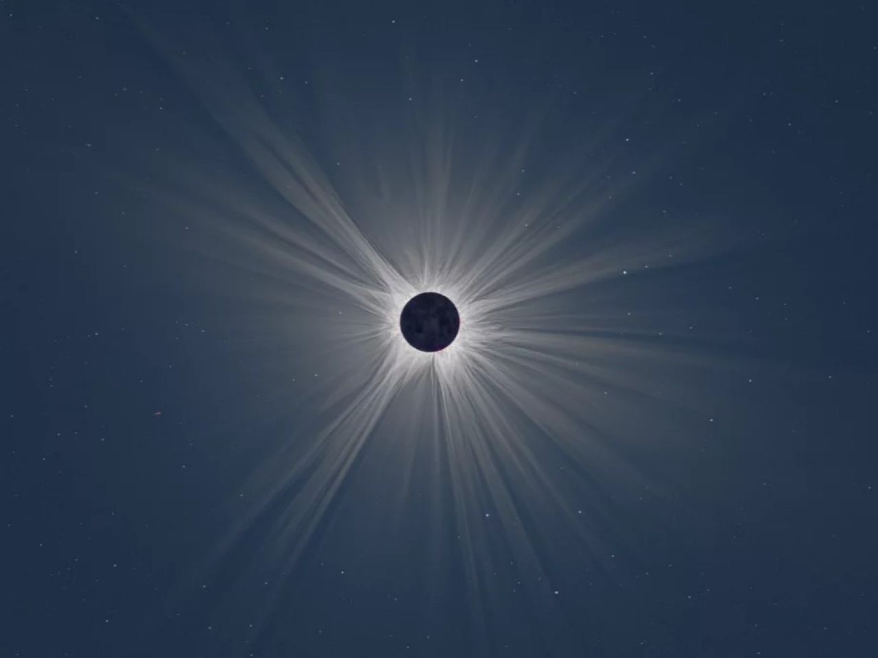 Eclipse total de Sol. Crédito: Pavel Štarha, Aneta Zatočilová, Miloslav Duckmüller