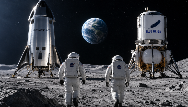 La NASA reorganiza Artemis para volver a pisar la Luna en 2028: SpaceX y Blue Origin compiten por llevar los astronautas