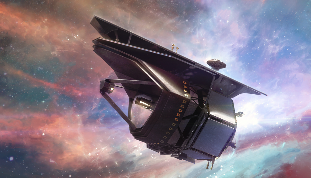Representación artística del futuro telescopio espacial PRIMA, diseñado para estudiar el universo mediante luz infrarroja lejana. Crédito: NASA/JPL-Caltech. Representación artística del futuro telescopio espacial PRIMA, diseñado para estudiar el universo mediante luz infrarroja lejana. Crédito: NASA/JPL-Caltech.