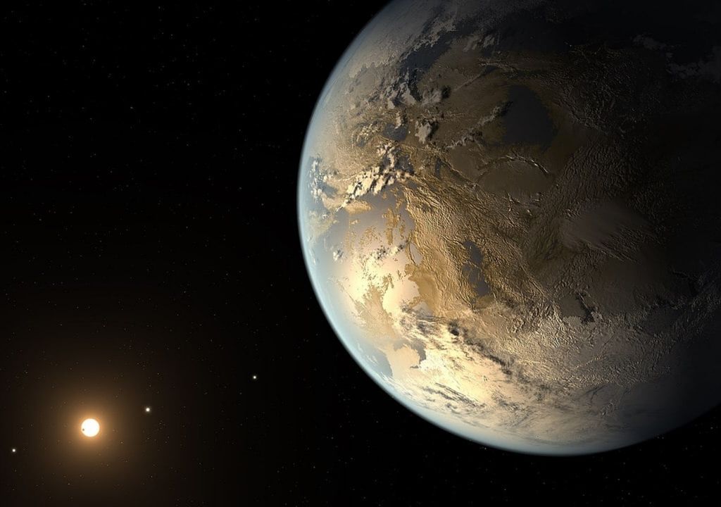 Impresión artística de Kepler 186f, un mundo potencialmente habitable. Crédito: NASA