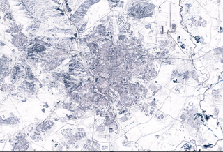 La nevada en zonas de Madrid y centro peninsular vista por satélite