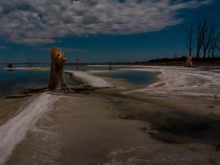 La "nieve salada" trae esperanza en la Laguna Epecuén